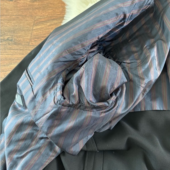 BOSS Hugo Boss Men's Classic Virgin Wool Sport Black Blazer HB Embroidered Crest - Picture 12 of 15